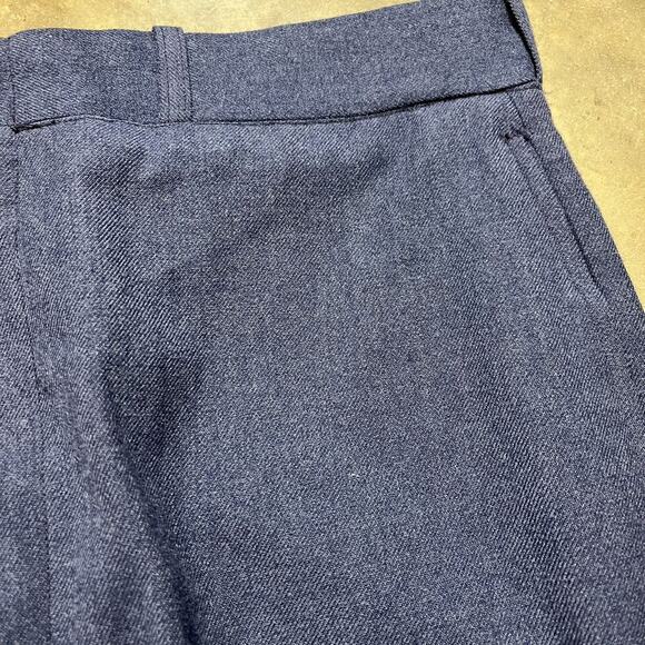Vintage 60s US Air Force Navy Wool Military Trousers 33x28 - Picture 2 of 5